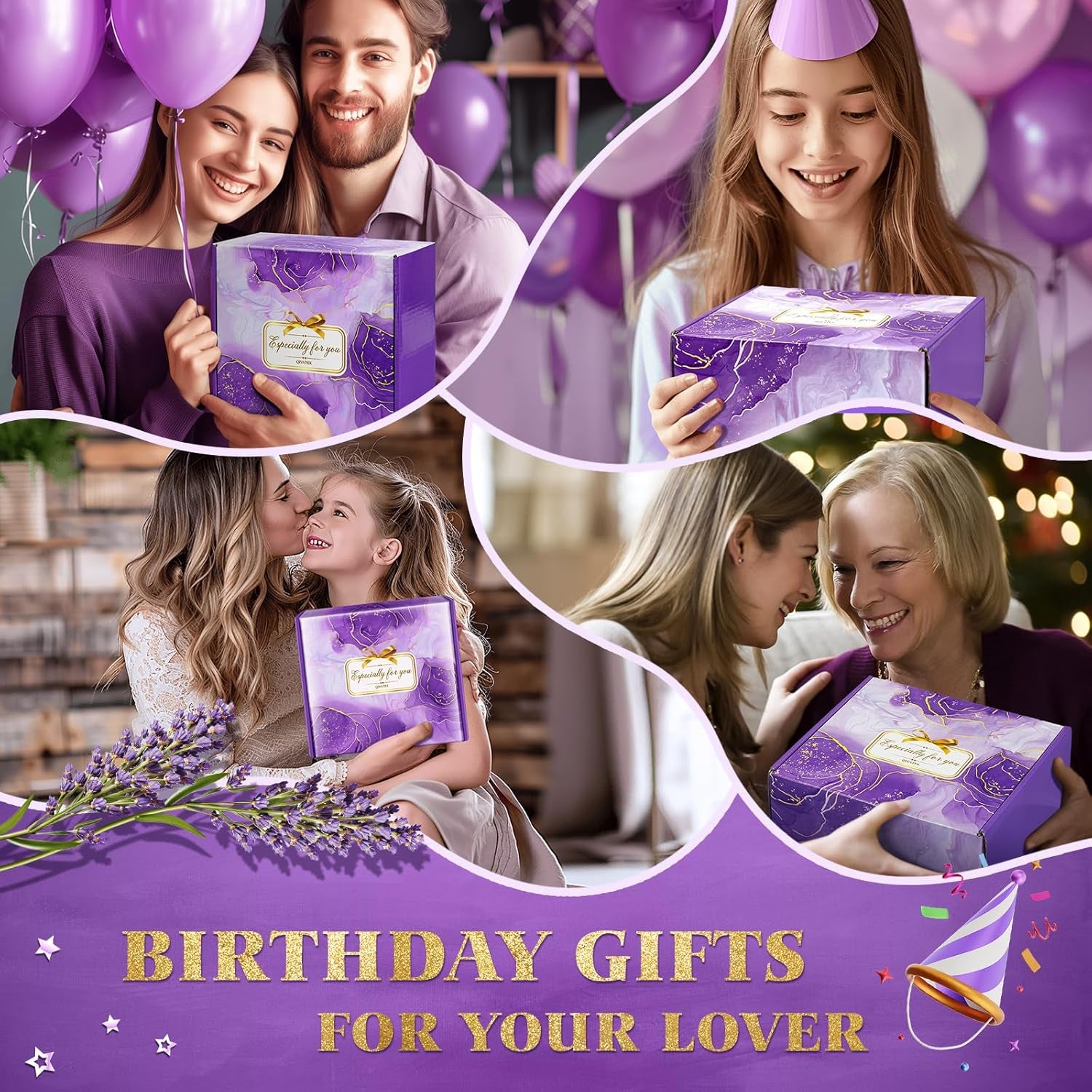 Geschenke Für Frauen, Geschenk Für Sie, Mama, Oma, Tochter, Ehefrau, Freundin, Geschenke Für Valentinstag, Geburtstagsgeschenke Für Frauen Lavendel Badebomben Set