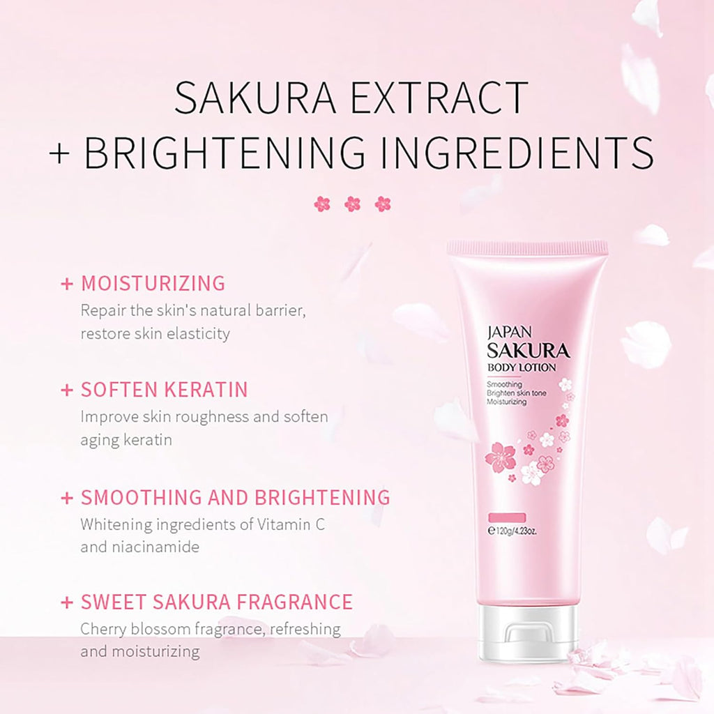 Bade Geschenkset Frauen - 5PCS Sakura Badesets Geschenke Für Frauen - Spa-Geschenkset Für Frauen Mit Körperlotion-Duschgel-Badebombe*3 - Beauty Badeset Damen Badebomben Feuchtigkeit Geschenk
