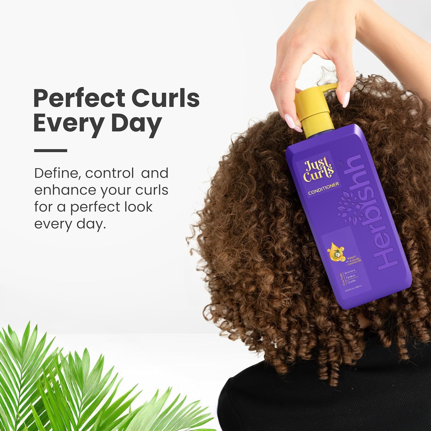 Herbishh Just Curlz Shampoo + Conditioner 500Ml Each