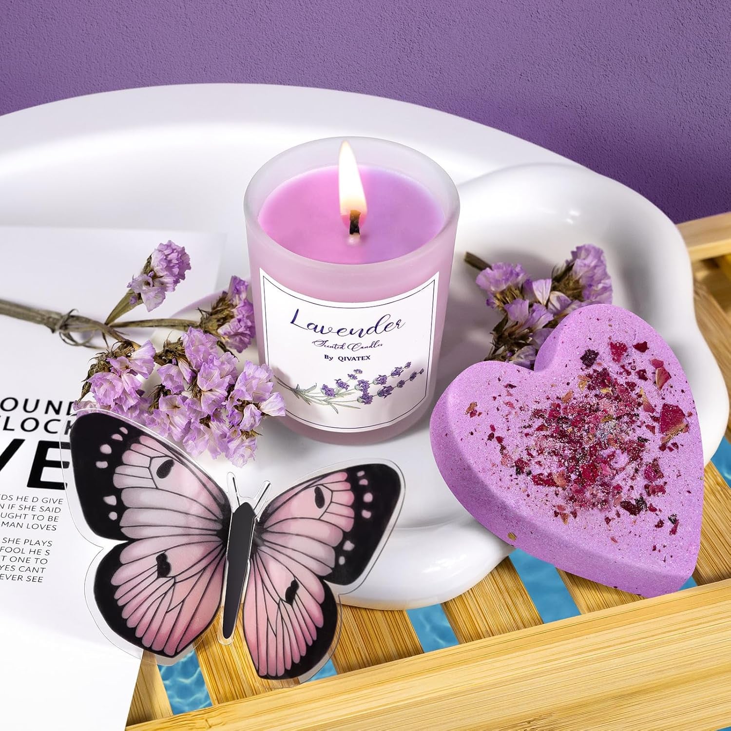 Geschenke Für Frauen, Geschenk Für Sie, Mama, Oma, Tochter, Ehefrau, Freundin, Geschenke Für Valentinstag, Geburtstagsgeschenke Für Frauen Lavendel Badebomben Set