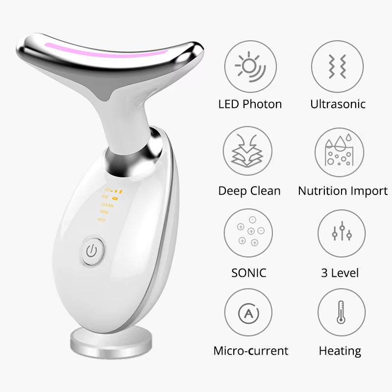Neck Facial Lifting Device Ems Neck Face Lifting Massager Microcurrent Face Massager Led Photon Therapy anti Wrinkle Beauty Tool