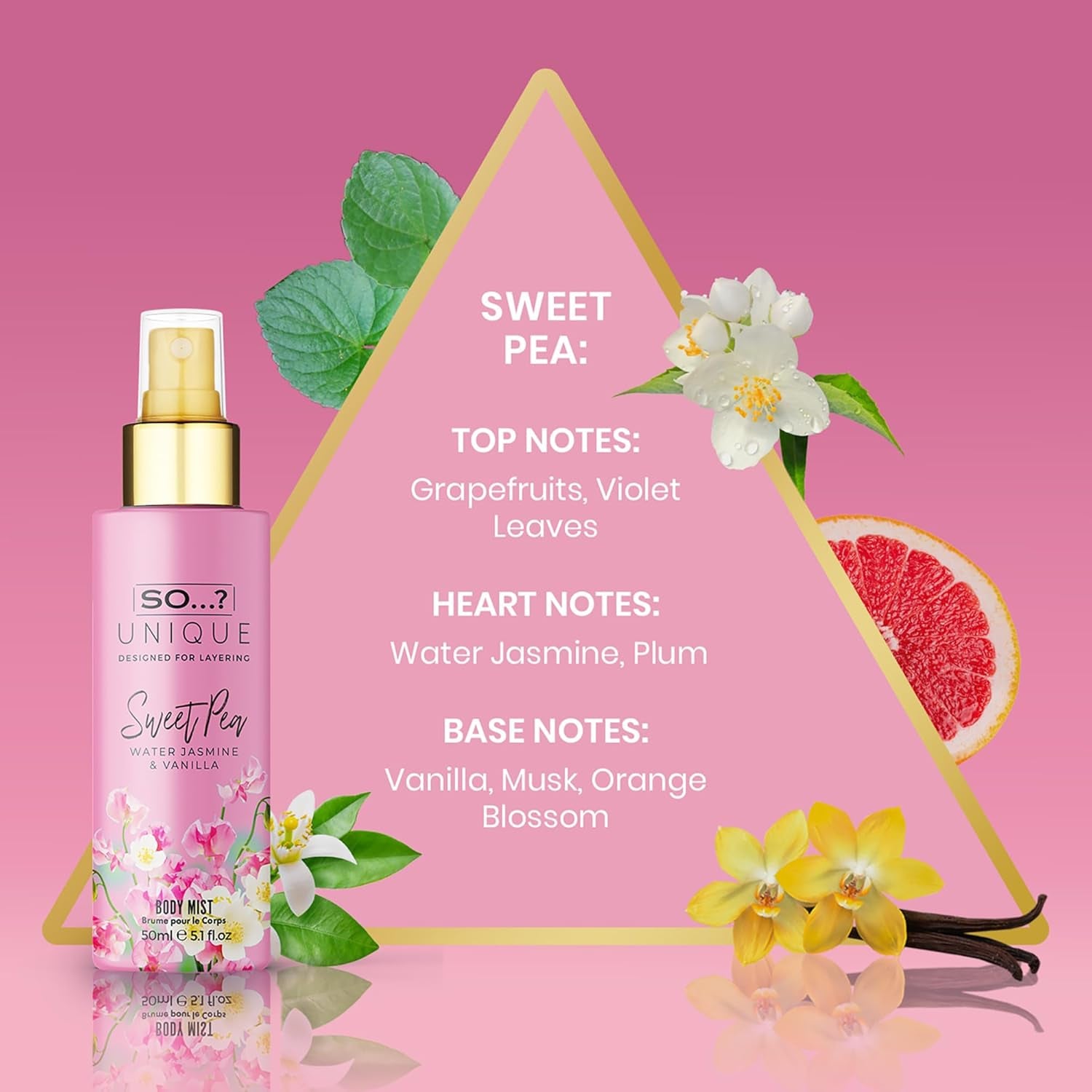 So…? Unique Grande Damen Mini Mist Gift Set, Body Mist Fragrance Spray (6X50Ml)