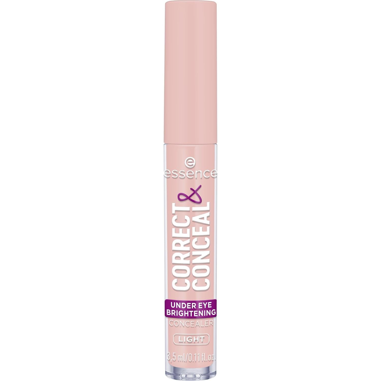 Essence CORRECT & CONCEAL under Eye Brightening Concealer, Nr. 10, Pink, Aufhellend, Farbkorrigierend, Natürlich, Für Sensible Haut, Vegan, Ölfrei, Ohne Parfüm, Ohne Alkohol, 1Er Pack (3.5Ml)