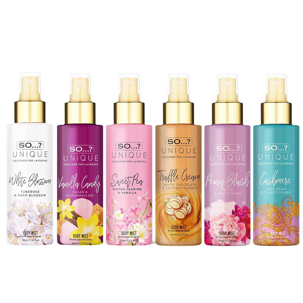 So…? Unique Grande Damen Mini Mist Gift Set, Body Mist Fragrance Spray (6X50Ml)